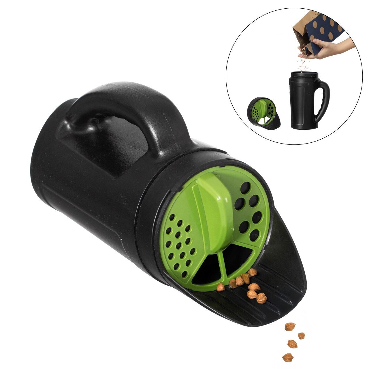 Gardenised Handheld Seed Spreader Versatile Lawn & Garden Tool Adjustable Shaker for Fertilizer Grass Seed Salt Ice Melt Deicer Growth Enhancer & Fish Feed Ideal for Landscaping Sports Fields & Yard